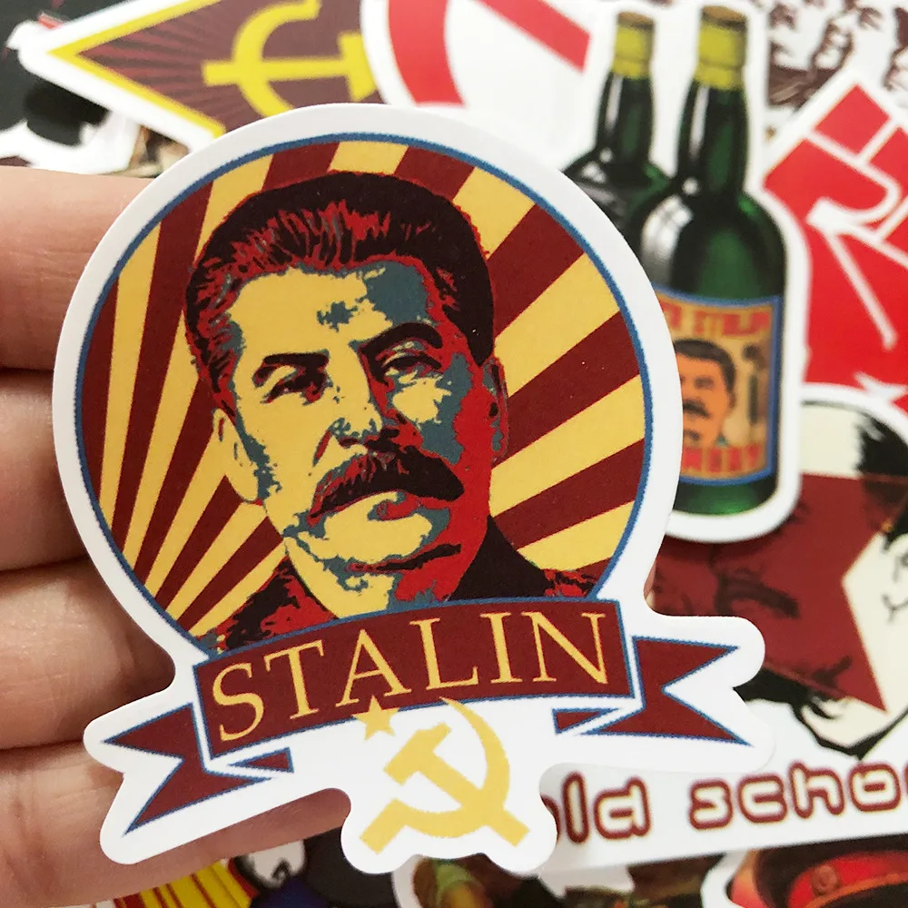 50Pcs New Sttickers Stalin USSR CCCP Waterproof Stickers Laptop Luggage Guitar Water bottle Room Wall Decor Vinly Decals