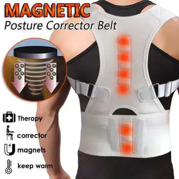 

2019 Magnetic Adjustable Posture Corrector Children Adult Spine Support Shoulder Posture Correction Back Brace Orthotics Belt