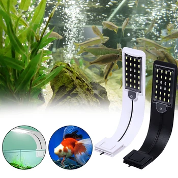 

Energy Saving LED Waterproof Aquarium Light For Fish Tank Aquatic Plants Grow Lighting Clip-On Lamp US Plug Fish Tank Supplies