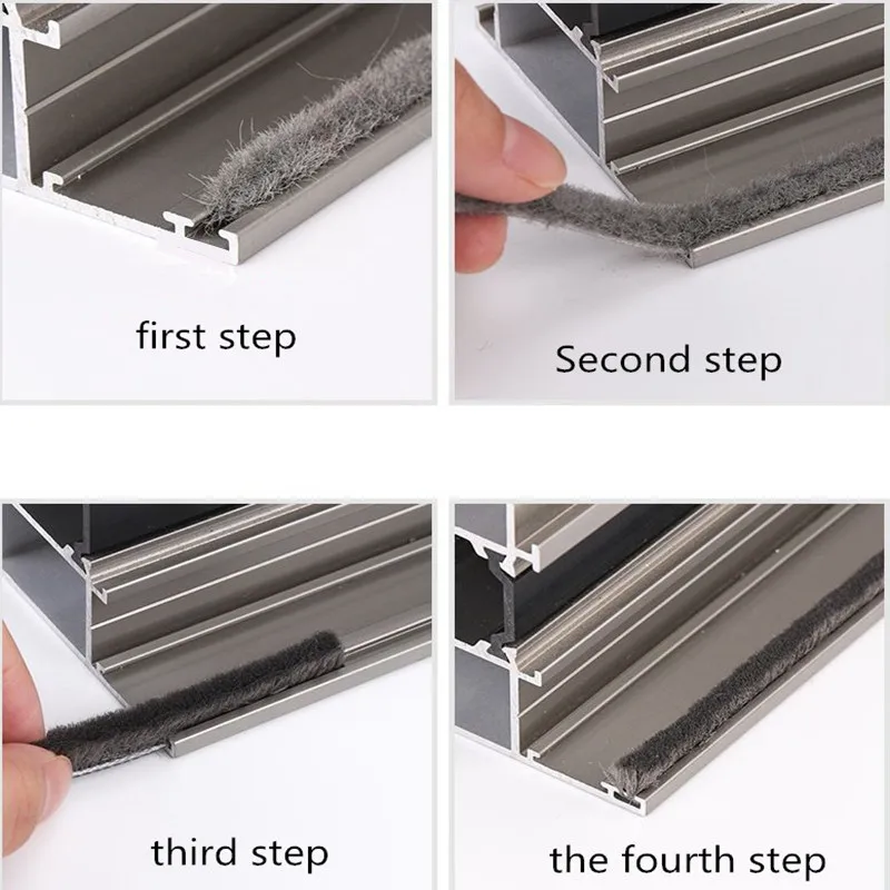Door Seal Strip Sealing Strip Tape Window Seal Strip Sealing Tape Rubber Seal Strip Rubber Door Weatherstripping Door Weatherstripping Sealing Strip 10M Door Window Sealing Strip Soundproof Brush Seal Weather Stripping Burlete Puerta Mousse Acoustique Window Gap Foam Filler