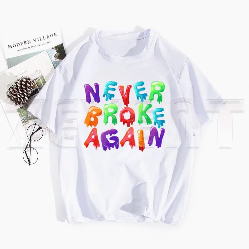 

Never Broke Again Printed T Shirts Spring Tops Summer Tees Men Women Short Sleeve Casual T Shirts