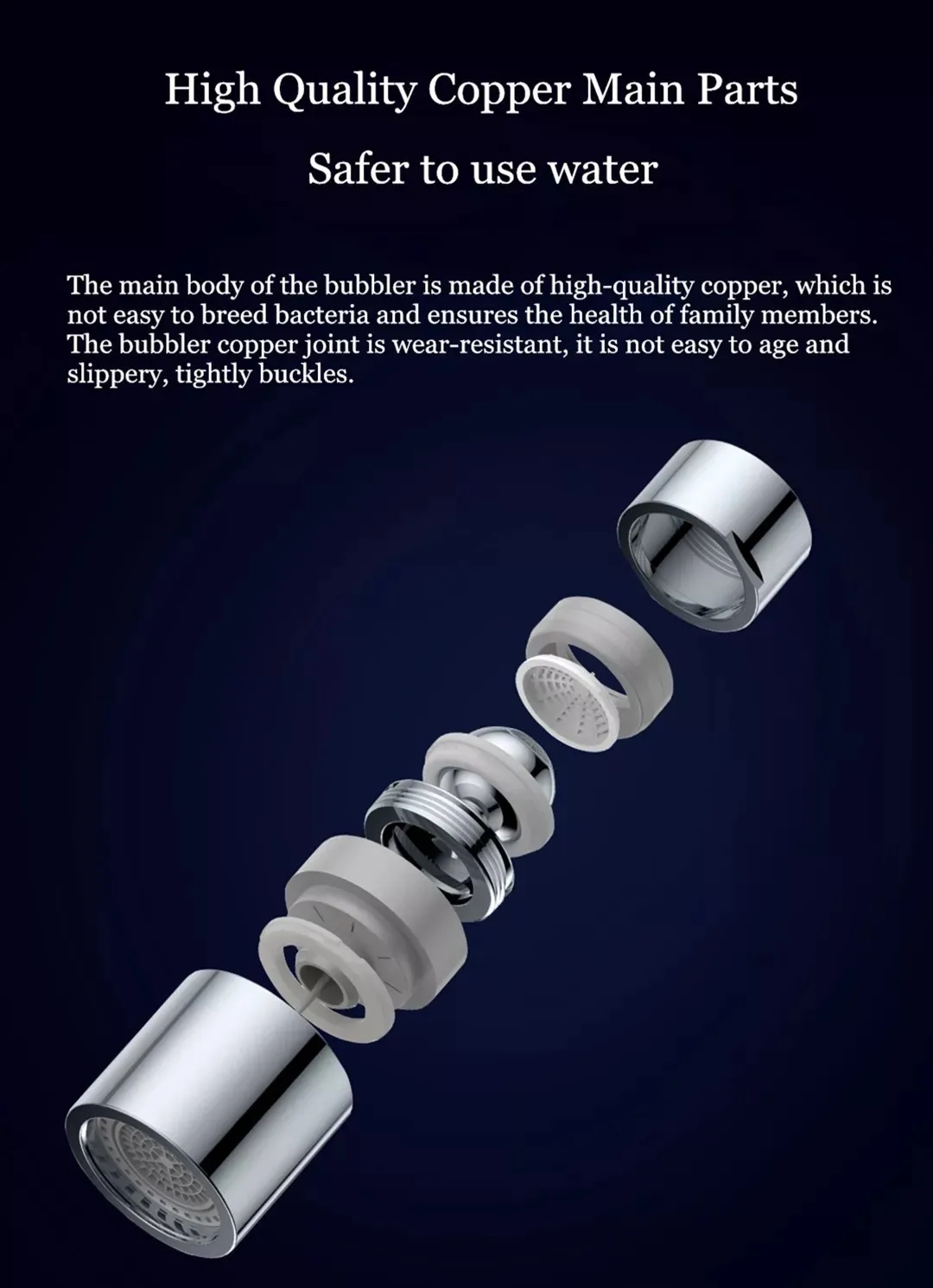 DXSZ001-1 Kitchen Faucet Bubbler 360-Degree Double Modes 2-flow Splash-proof from Xiaomi youpin