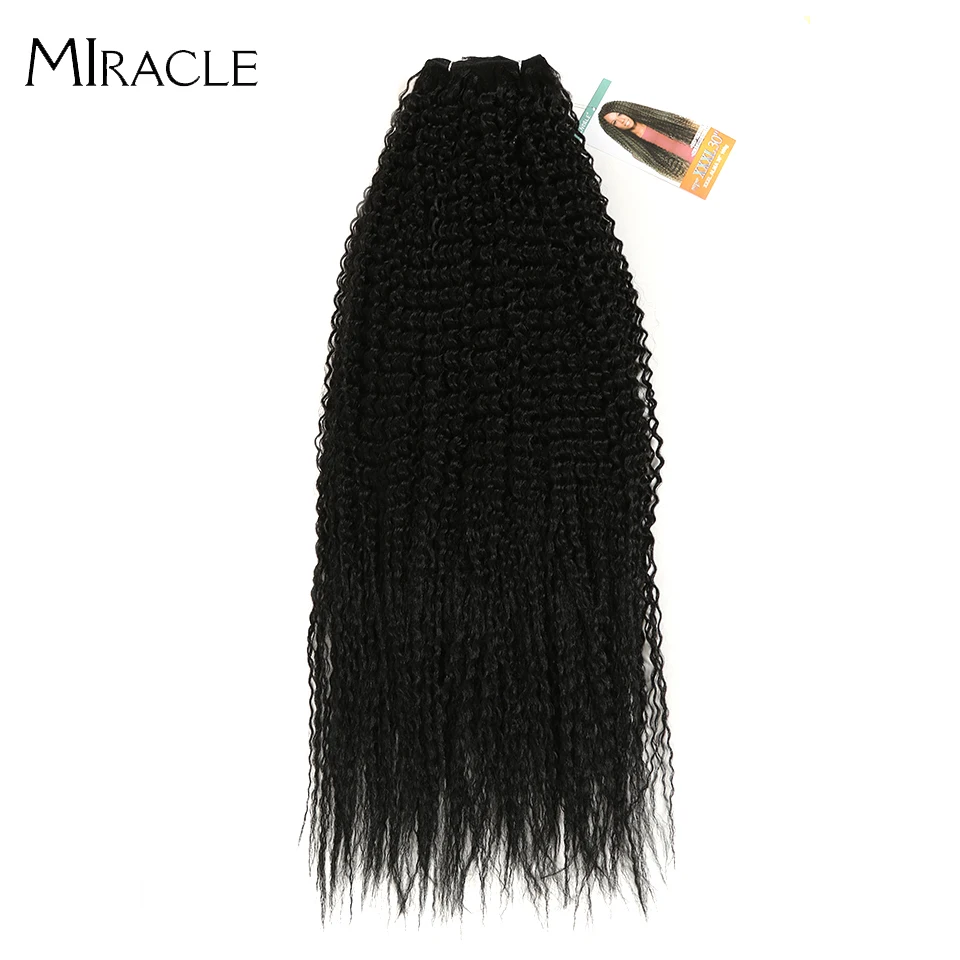 Miracle Afro Kinky Curly Bundles Synthetic Hair Weaving 120G/Pcs Curly Hair Bundles High Temperature Fiber Hair Extensions 14 Miracle Afro Kinky Curly Bundles Synthetic Hair Weaving 120G/Pcs Curly Hair Bundles High Temperature Fiber Hair Extensions