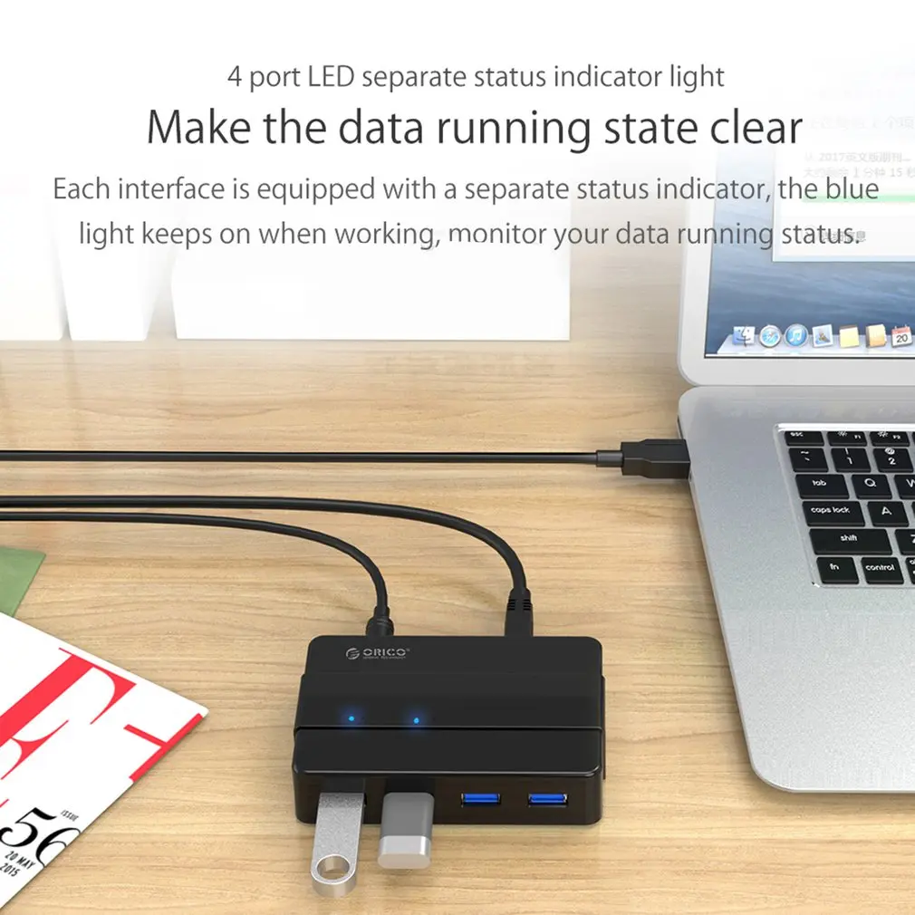 ORICO H4928-U3 4 порта USB3.0 концентратор для Windows XP/Vista/7/8/10/Linux/Mac OS