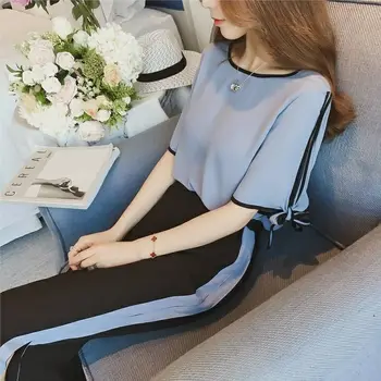 

Women 2020 Summer New Casual Sports Suit Female Fashion Loose Two Pieces Tide Chic Suits For Ladies Pants Set Plus Size 4XL L165