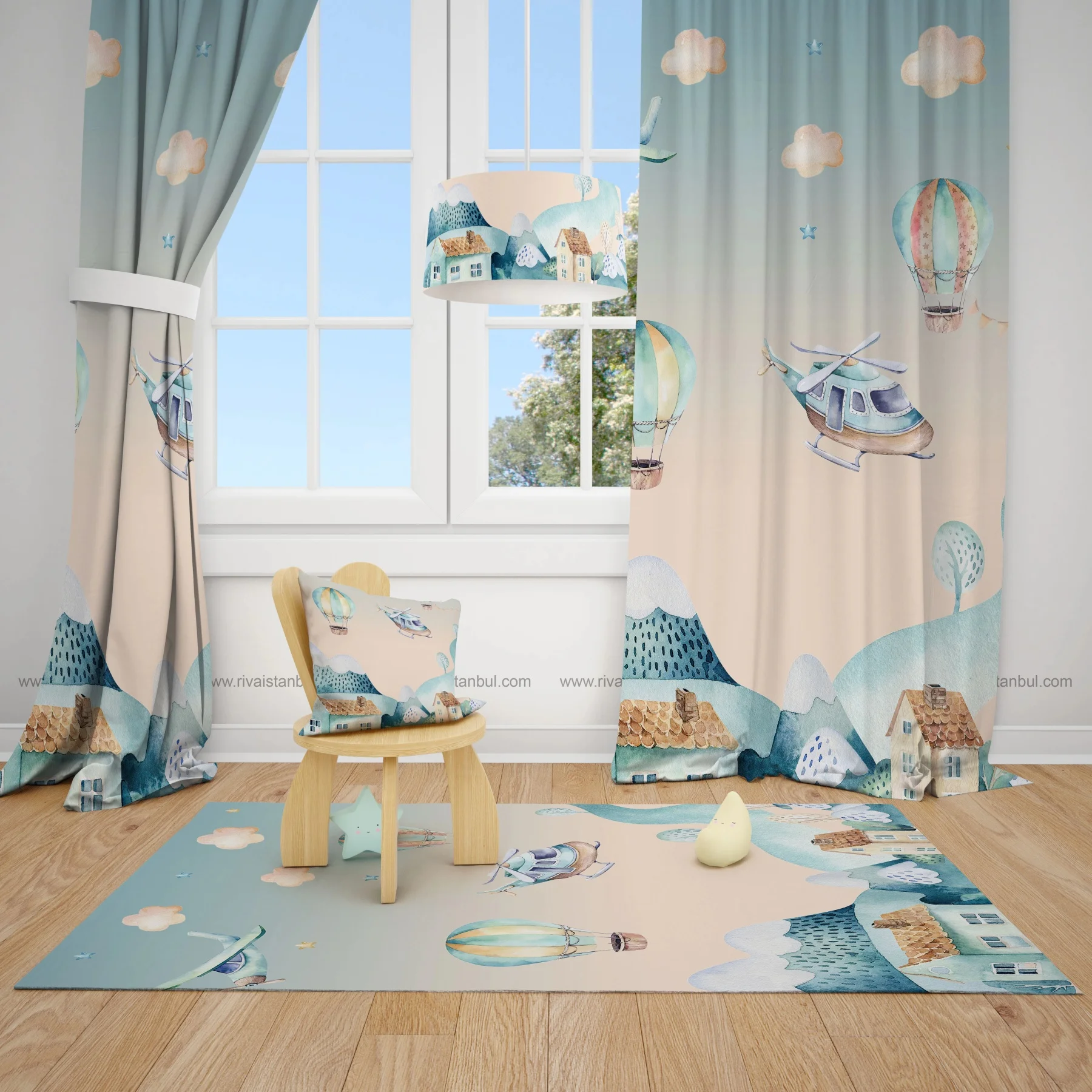 Child Backdrop Curtain Single Wing 70/200Sürtünmeye Durable Does Not Pilling Fabric. Cotton Fabric Are Produced.