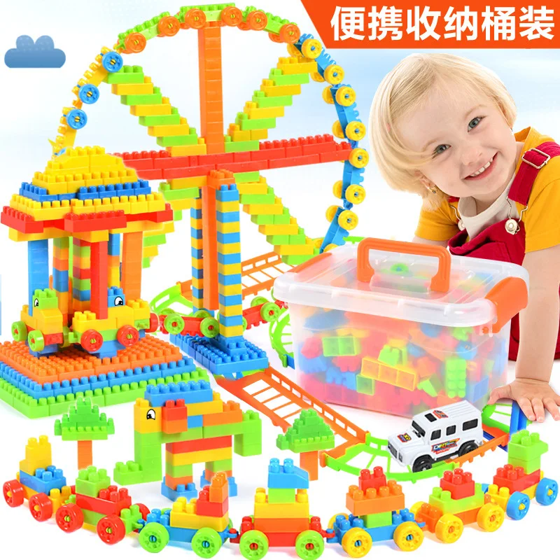 

Large Particles Building Blocks Assembled Fight Inserted Children'S Educational Early Childhood DIY Creative Assembling Plastic