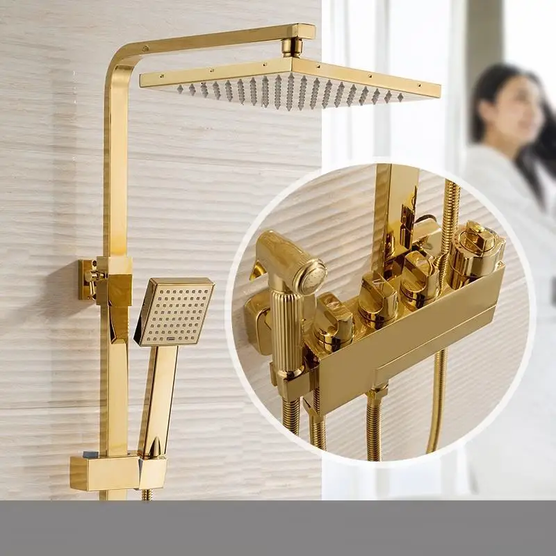 Version R Набор для душа Prysznic Conjunto Regadera Salle De Bain Douche Duschsystem Douchette Dusche Eletrico Ducha Do Banheiro Chuveiro - Цвет: Version R