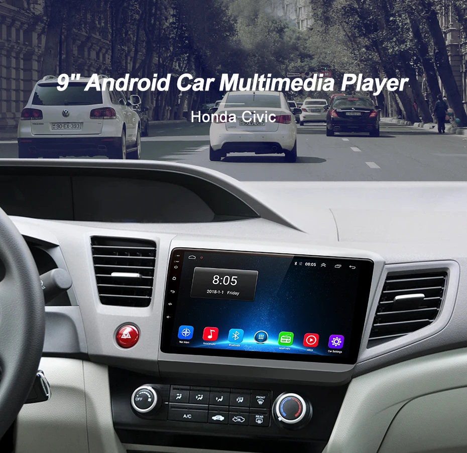 Flash Deal AWESAFE for Honda Civic 2012 2013 2014 2015 Car Radio Multimedia video player GPS No 2din 2 din Android 8.1 2G+32G 8