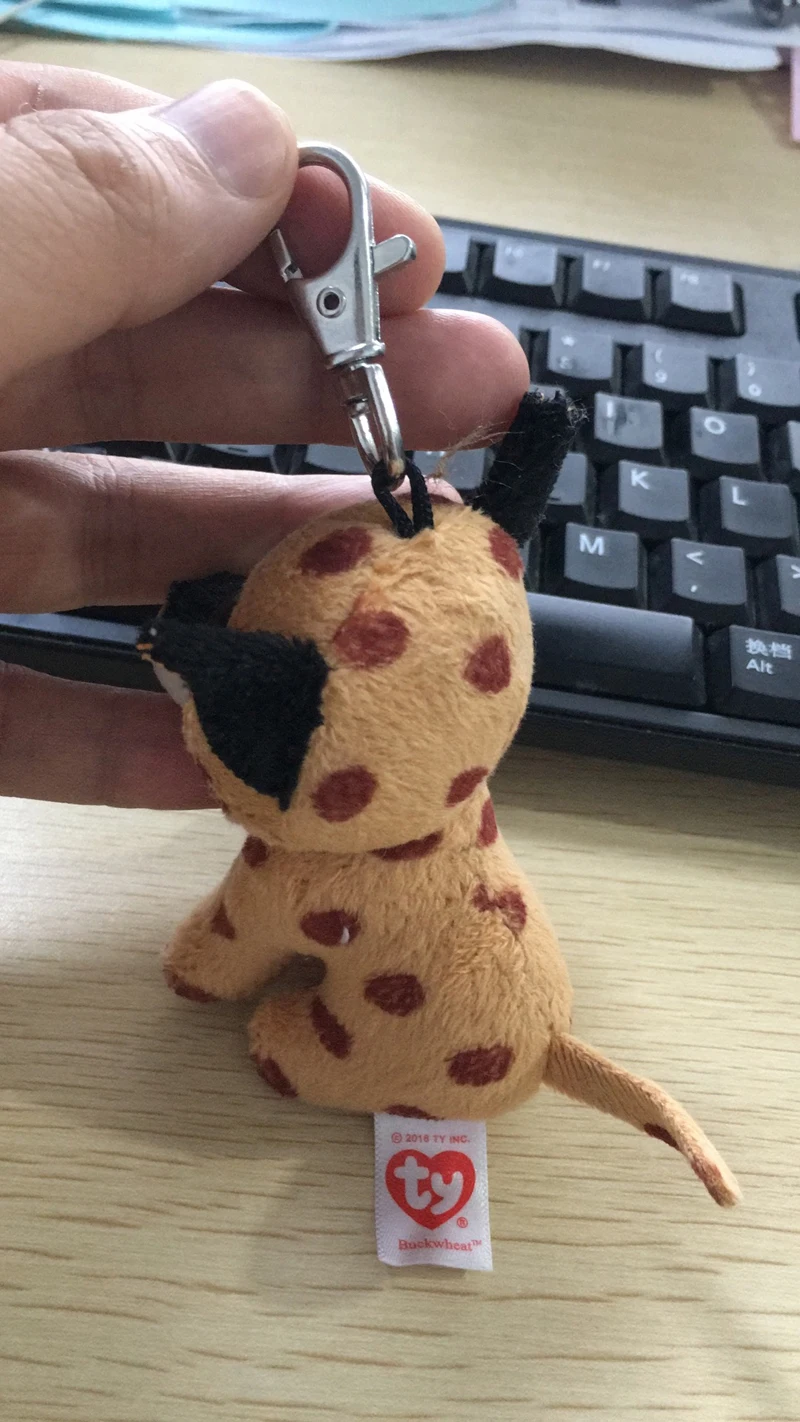 Ty Big Eyes плюшевая гречиха коричневая Рысь кошка кукла для ключей, игрушка