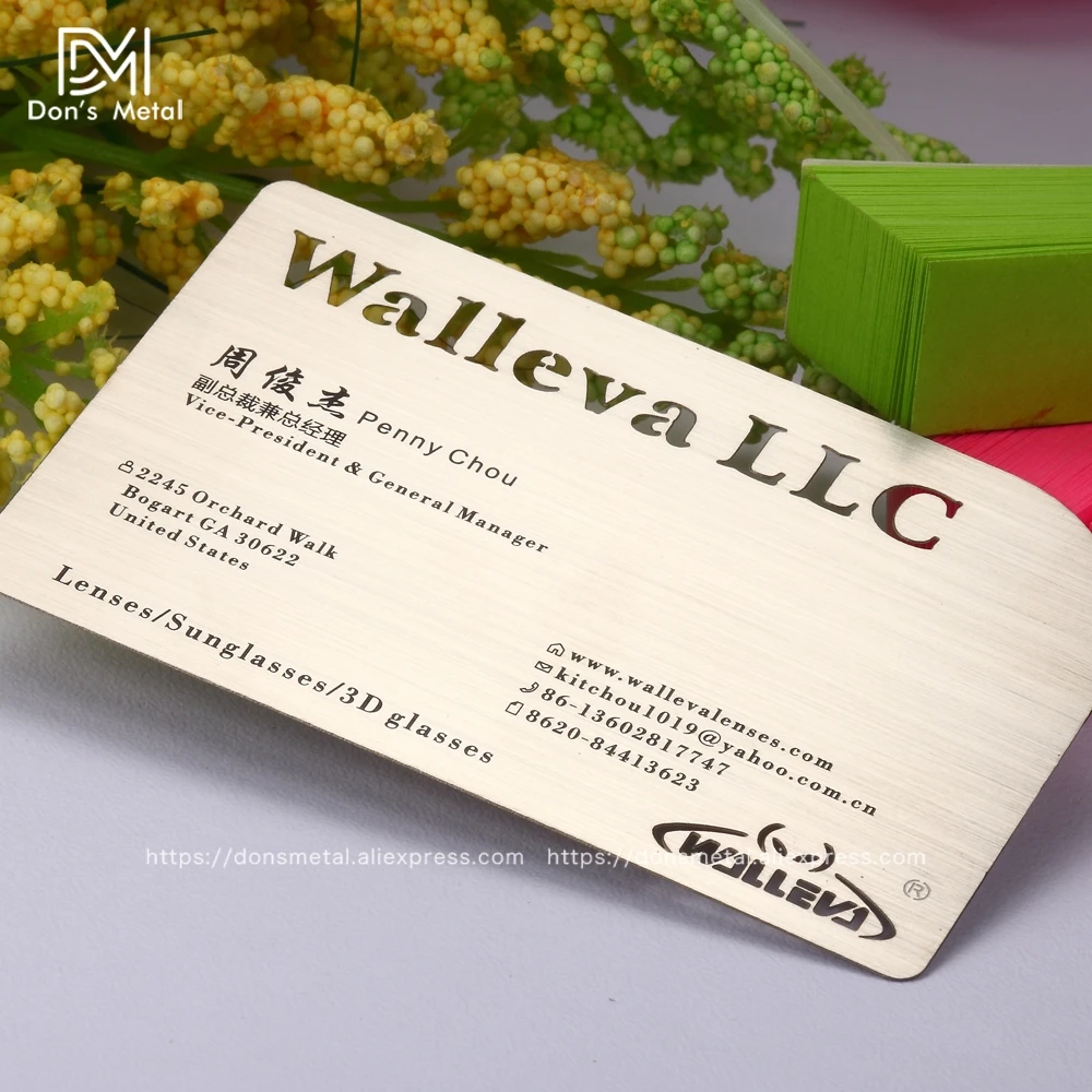 Металлическая карточка из нержавеющей стали, заказной Чехол под шлифованный Металл визитная карточка из нержавеющей стали, производство визитных карточек