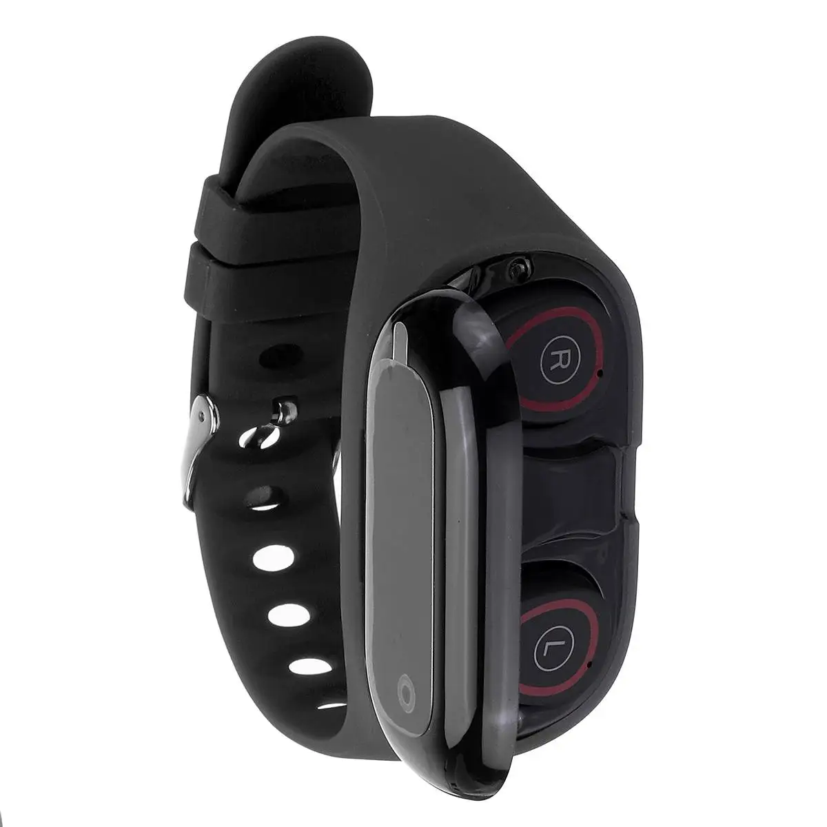 Смарт-часы 2 в 1 BT bluetooth 5,0 с наушниками, водонепроницаемые, счетчик шагов, спортивный фитнес-браслет, спортивные Смарт-часы, Android IOS - Цвет: Черный