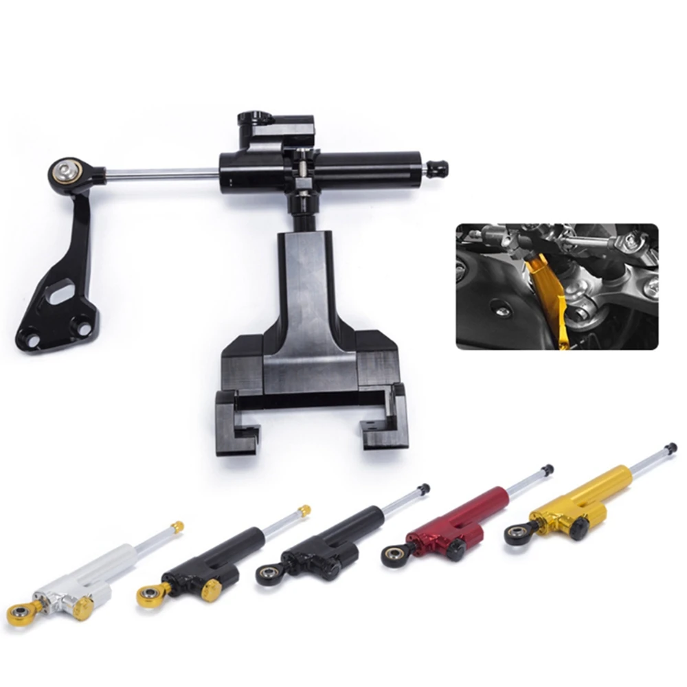 

Motorcycle CNC Steering Damper Stabilizerlinear Reversed Safety Control with Bracket Kit for YAMAHA MT-07 FZ-07 2014-2017