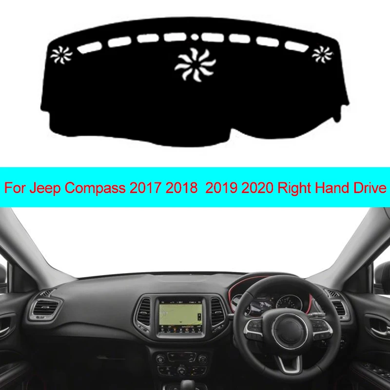 2 слоя приборной панели автомобиля покрытие ковер для Jeep Compass LHD RHD солнцезащитный экран для автомобиля Приборная панель Крышка