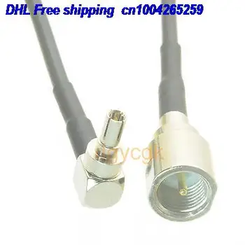 

EMS/ DHL 50pcs CRC9 male plug right angle to FME male plug RG174 Jumper pigtail 8" cable 22j