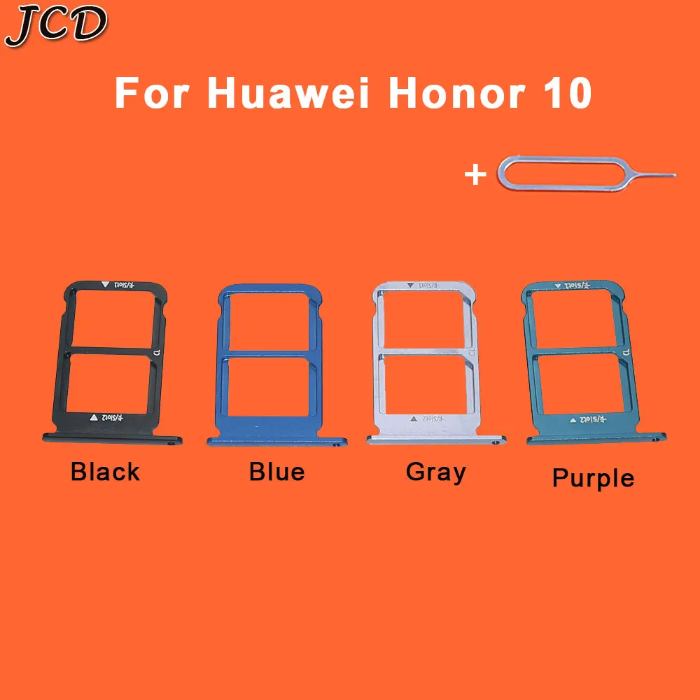 JCD для huawei Honor 10 Honor10SIM держатель для карт Слот Лоток контейнер запасные части Ремонт Запчасти+ взять извлечение сим-карты инструмент