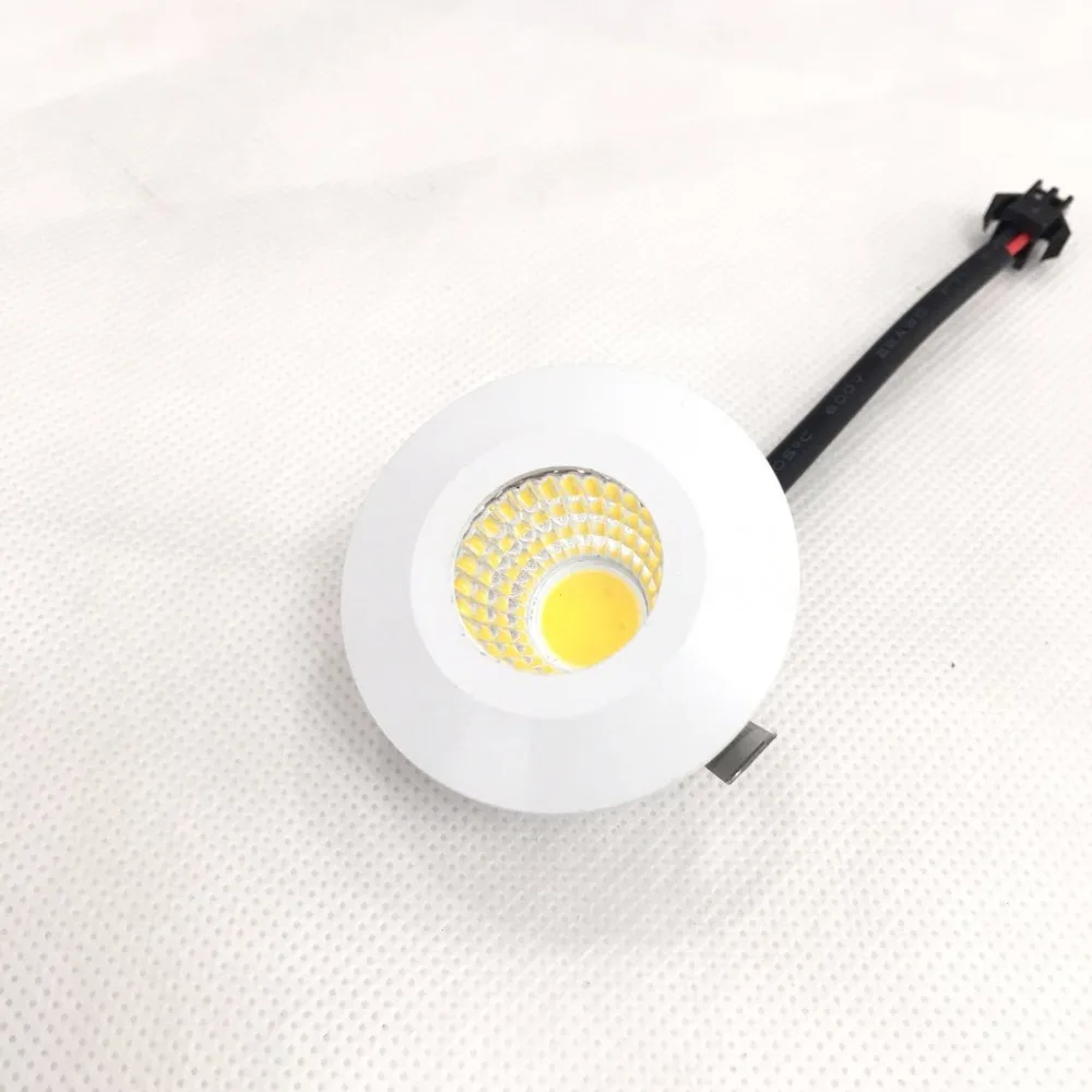 6 шт./лот диаметр 40 мм светодиодный мини-светильник под шкаф Точечный светильник 3W для потолочного встраиваемого светильника DC12V вниз светильник s