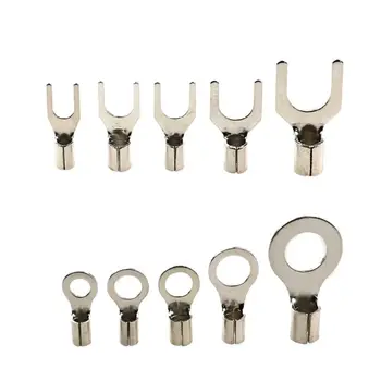 

New 320Pcs/box Metal Terminals Non-Insulated Ring Fork U-type Brass Terminals Assortment Kit Cable Wire Connector