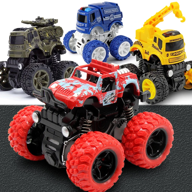 Inertia Four-Wheel Drive Off-Road Vehicle Toy Military Fire Truck Boys Cars Children Gift Hot Toys for Kids 2 to 4 Years Old  3