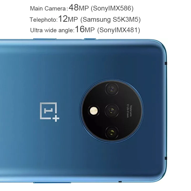 Мобильный телефон OnePlus 7 T 7 T 8GB 256GB Global rom, Восьмиядерный процессор Snapdragon 855 Plus, экран 6,55 дюйма, 48MP, тройная камера, телефон nfc