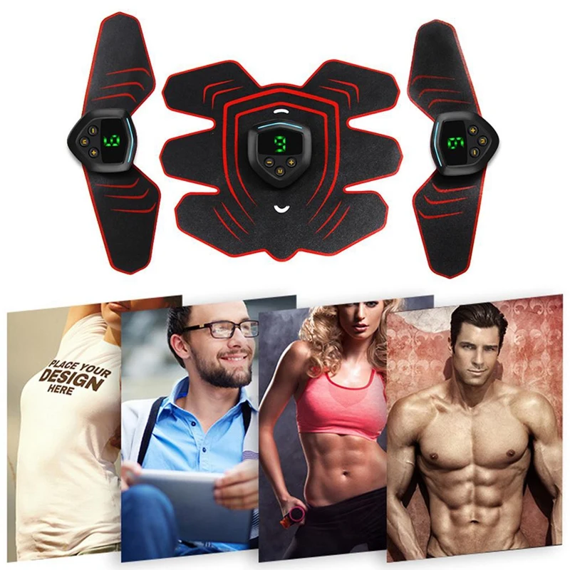

Muscle Massager Training Body Shape Fit Set Abdominal Electric Muscle Abs Stimulator Massage Trainer Sticker Home Gym Equipment