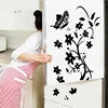 1PCS Butterfly Rattan Fridge Sticker Generation Carved Black and White Red Cabinet English Wall Sticker Home Decoration 40*60cm ► Photo 3/6