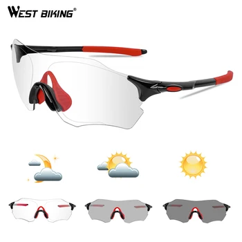 

WEST BIKING Photochromic Cycling Glasses UV400 Outdoor Sports Women Men MTB Bike Sunglasses Protection Goggles Bicycle Eyewear