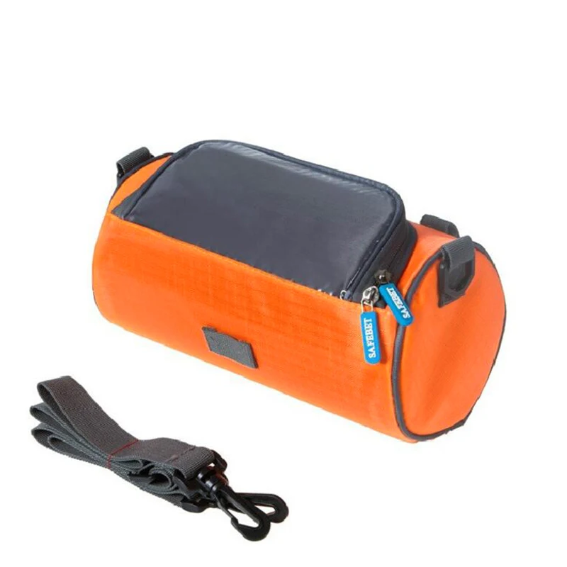 Orange Multifunction Phone Storage Bag Bicycle Equipment Cylindrical Outdoor Detachable Shoulder Strap Waterproof Touchscreen Portable - Цвет: Orange