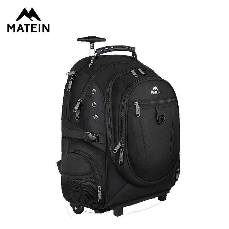 

Matein 2019 wheeled laptop backpack for men 17inch business Roller backpack Travel Backpack with Removable Wheels for Men