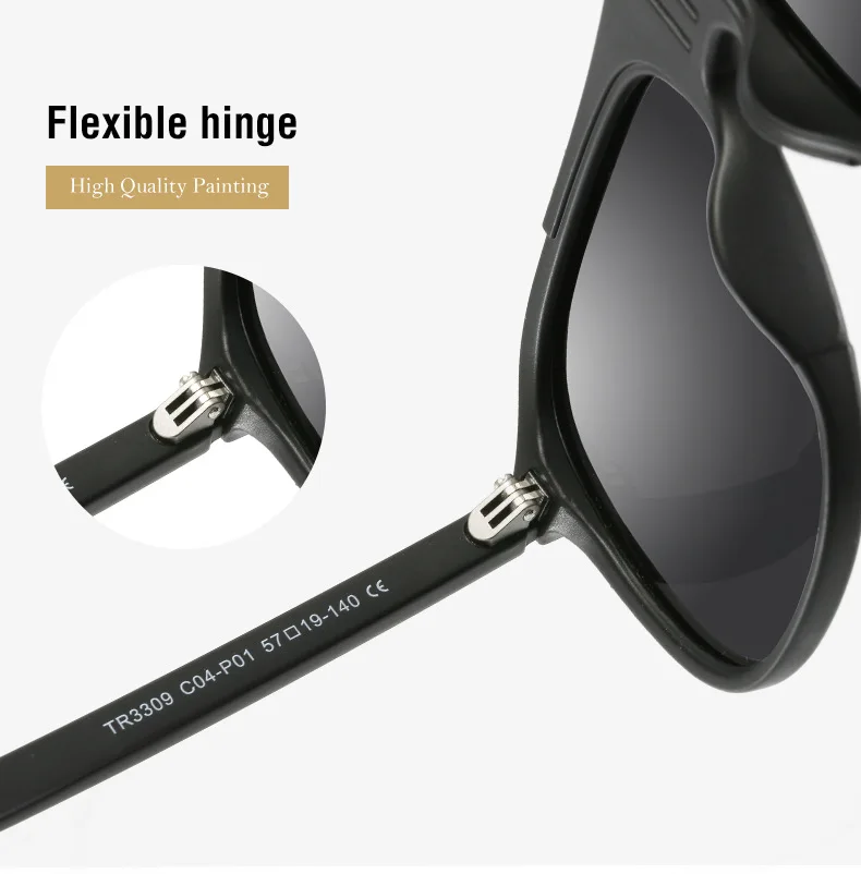 VCKA, брендовые поляризационные солнцезащитные очки, мужские, модные, негабаритные, гибкая оправа, квадратные, мужские солнцезащитные очки для вождения, Goggle zonnebril heren