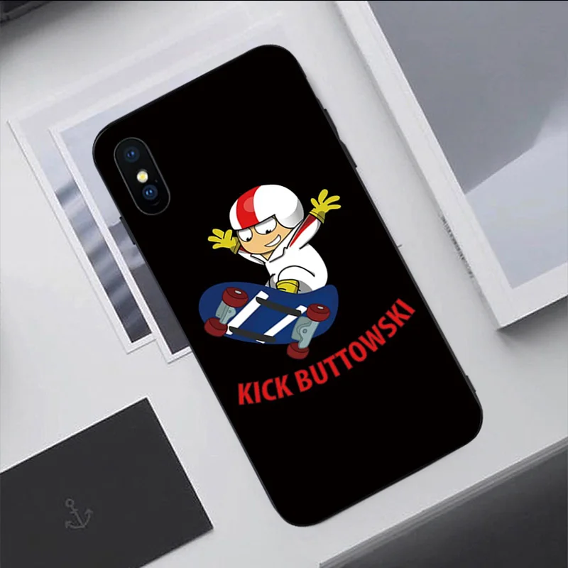 case 14 Для iphone 11 pro 7 6s 8 6 plus Мягкий ТПУ чехол для телефона X XR XS MAX 5 5S SE 10 shell милый мультфильм Kick Buttowski Забавный дизайн чехол - Цвет: case 14