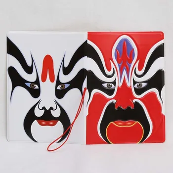 

60PCS / LOT Peking Opera Facebook Creative Passport Holder PU Embossed Multifunctional Passport Cover