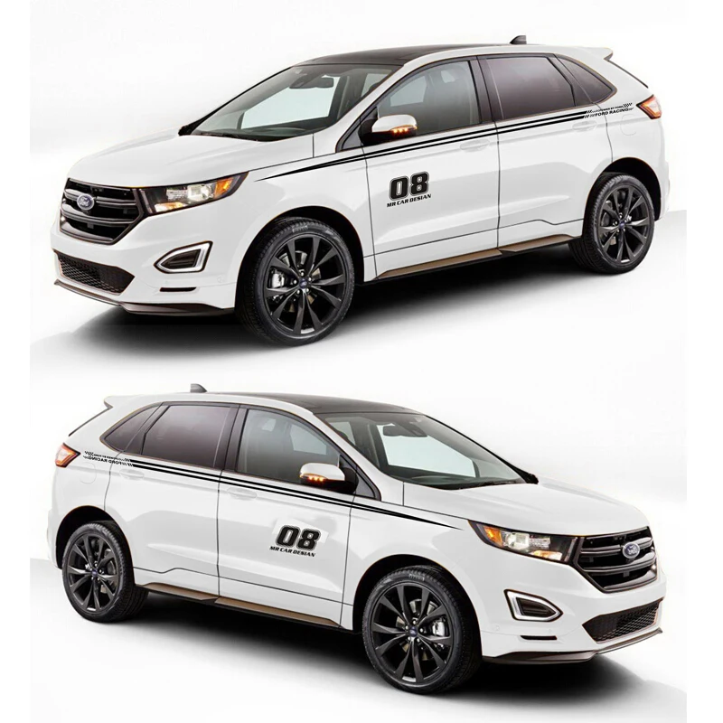 Автомобильный Стайлинг спортивный автомобиль Стикеры для Ford Edge тела наклейки и отличительные знаки авто стикер наклейка