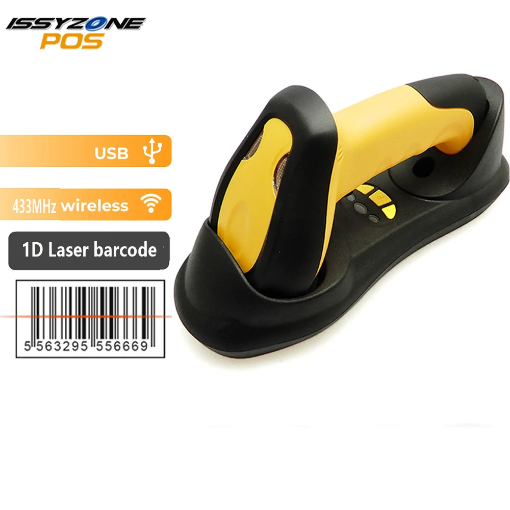 

IssyzonePOS Handheld Wirelress Bluetooth Barcode Scanner for IOS Android 1D/2D QR Bar Code Reader PDF417 USB barcode reader