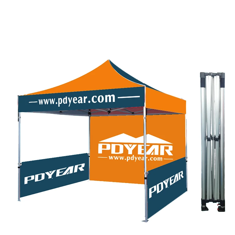 Logo 10x10 custom print advertising promotional pop up event folding aluminium marquee gazebo canopy roof top trade show tent |