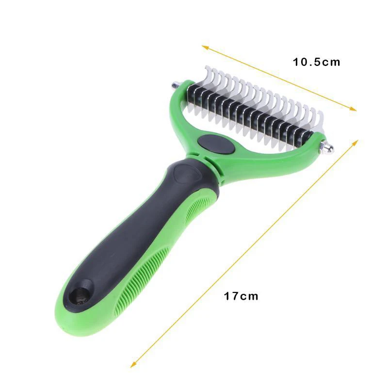 Comb Расческа для животных, расческа для матирования, двухсторонние ножницы для тримминга, инструмент для удаления, гребни из нержавеющей стали, грабли для собак, кошек - Цвет: Comb