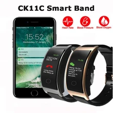 CK11C умный Браслет, цветной экран, измеритель артериального давления, фитнес, пульсометр, трекер, Smartband, часы, спортивные, Bluetooth, браслет