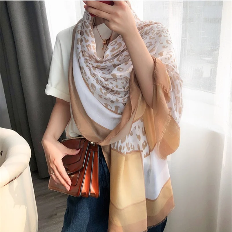 

Fashion leopard wrap soft women scarves shawls luxury muslim hijabs