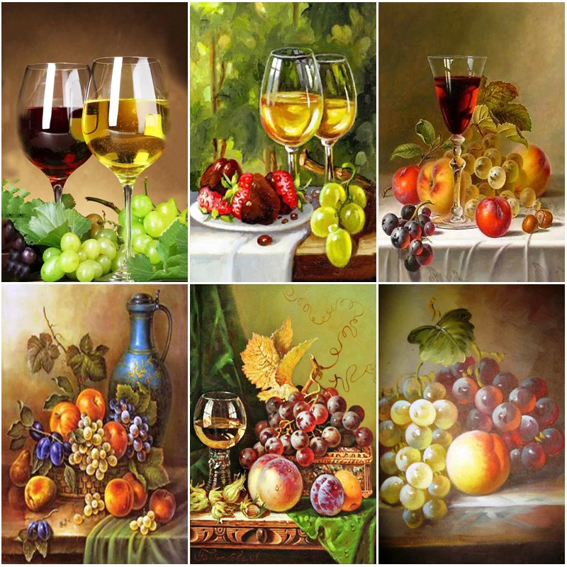 Набор для алмазной вышивки 5D сделай сам квадратная круглая серия с фруктами