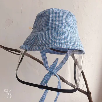 

Children's Protective Safety Mask Protective Cap Kids Foldable Anti-Fog Saliva Particulate Splash Outdoor Fishermen Hat