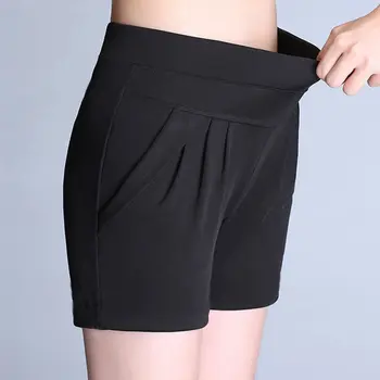 買取 女性のショートパンツ夏新スタイル弾性ウエストルース大サイズ黒カーキスキニーセクシーな女性服カジュアルショーツプラスサイズ