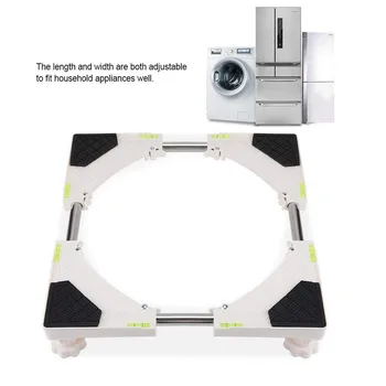 

4/8 Feet Bathroom Storage Adjustable Stand Washing Machine Base Refrigerator Holder Universal Bracket With Wheels Shockproof