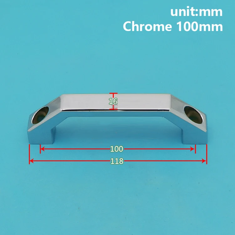 LS520U型铝合金拉手LS06抽屉把手箱柜设备提手100-130mm桥式把手_亮铬100mm孔距_3