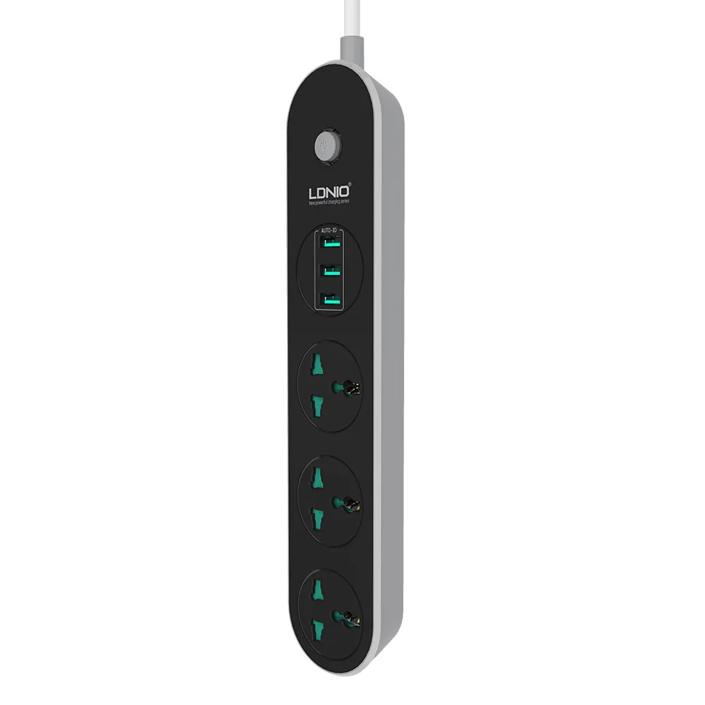 

Universal Power Socket 3 USB Adapter Charger 3 Universal Plug Outlets EU UK US AU Plug Power Strip with Switch