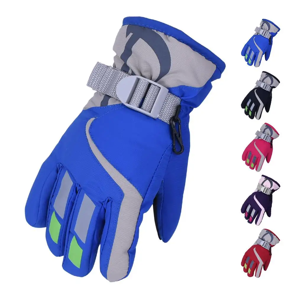 New Children's Ski Gloves Snowboard Gloves Snowmobile Winter Warm Gloves Windproof Waterproof Snow Mountain Climbing Gloves