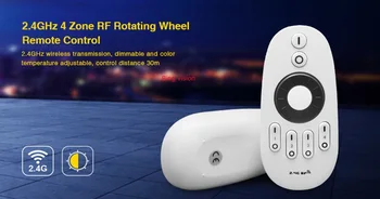 

New Milight 2.4G FUT006 RF led light remote controller adjust brightness 4 zone rotating wheel countless bulbs controller