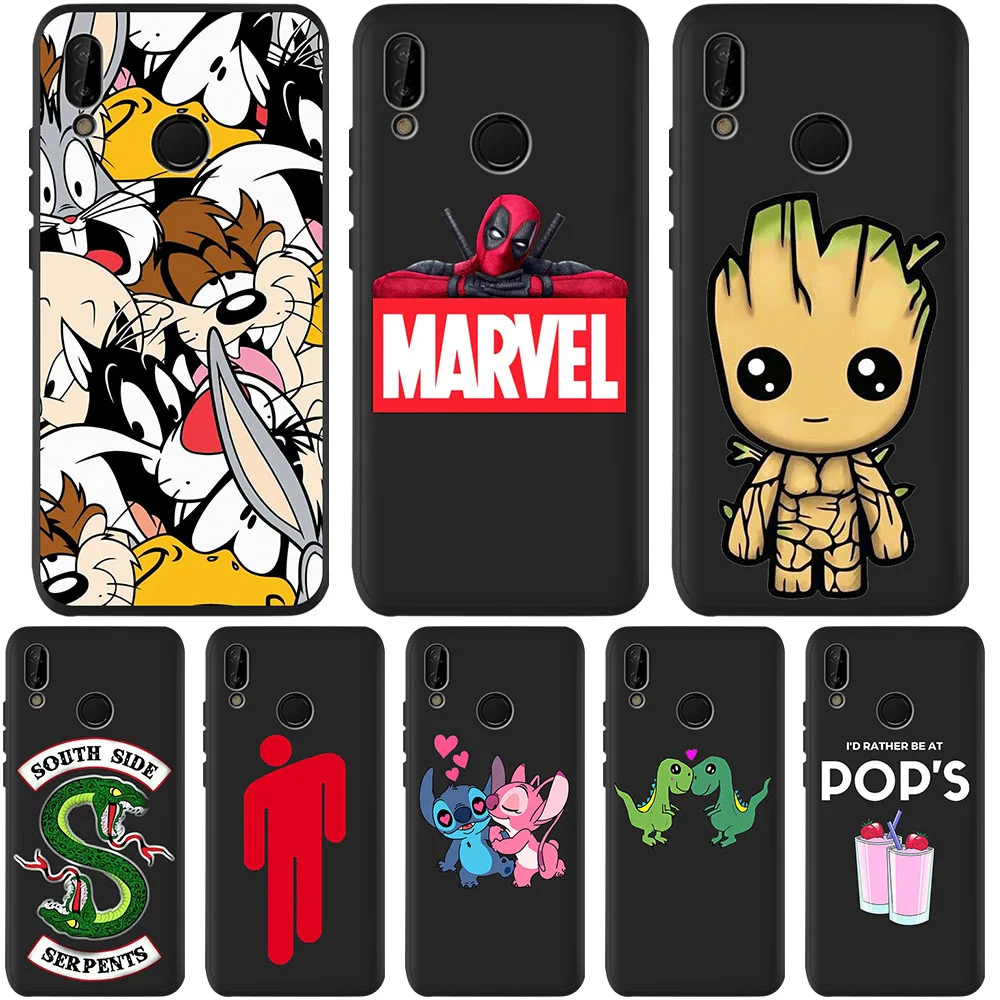 

Cute Anime Captain America Marvel Hero Snake Case Phone Case For Huawei P20 P30 P40 P10 P8 Lite Pro Mate 10 20 Lite 20 30 Pro