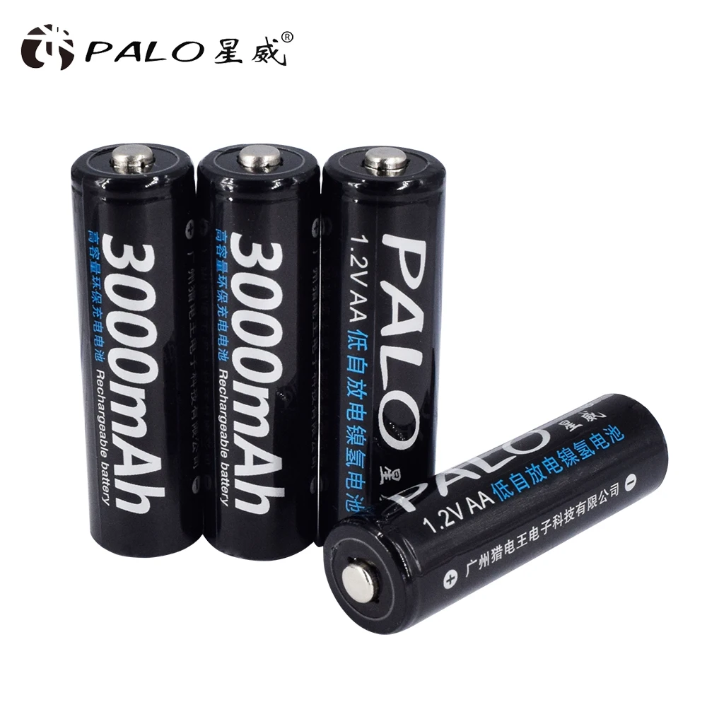 4 шт. AA батареи Ni-MH 1,2 в перезаряжаемая aa батарея с ЖК-зарядным устройством для aa зарядное устройство для aaa aa комплекты батарей для игрушек