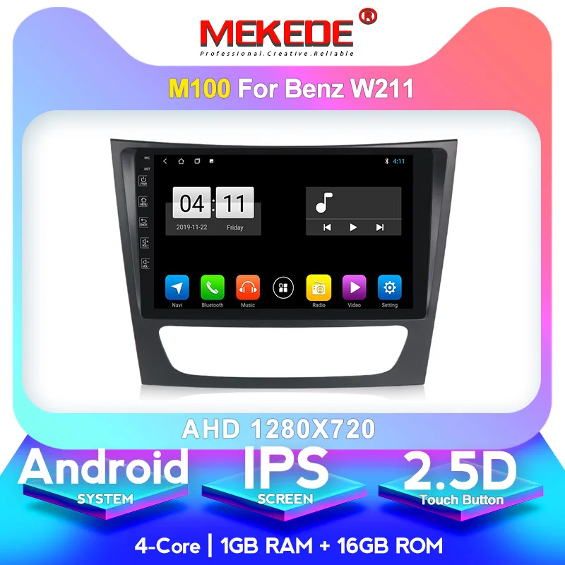 MEKEDE автомобильный радиоприемник Android 10,0 для Mercedes Benz E-class W211 E200 E220 E300 E350 E240 E270 gps Автомобильный мультимедийный плеер DVR FM DSP - Цвет: 16G
