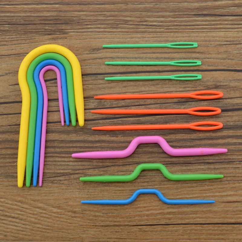 Изогнутые крючки для вязания ZOTOONE пластиковые вязальные спицы фотосвитера